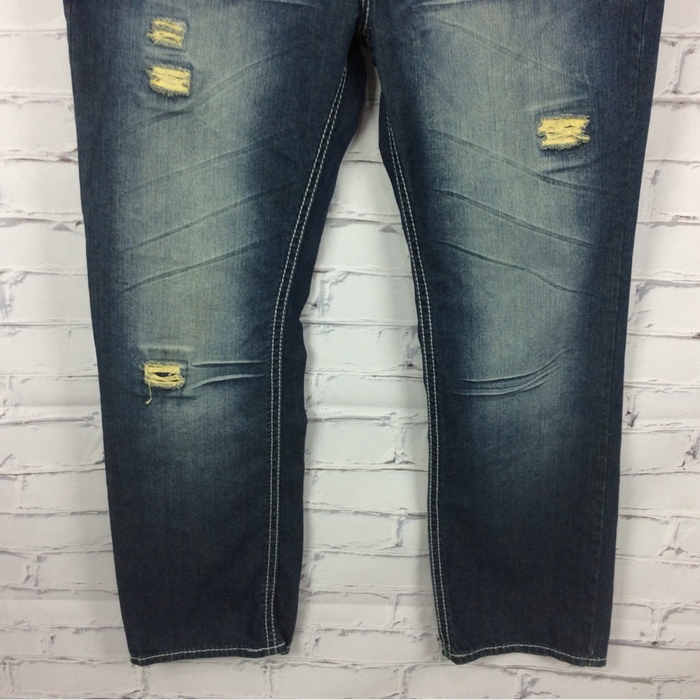 Antique Rivet Rs/020 Distressed Jeans, Size 40x34 Gem